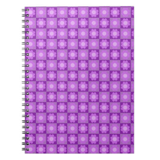 Purple Floral Geometric Pattern Notebook