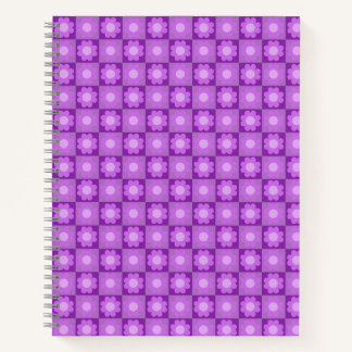 Purple Floral Geometric Pattern Notebook