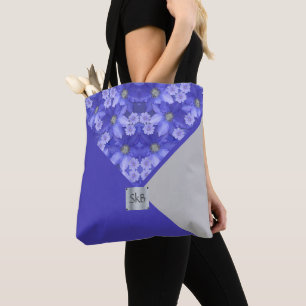 Purple Floral Geometric Tote Bag