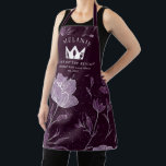 Purple Floral Glitter Pattern Queen of the Kitchen Apron<br><div class="desc">Add a touch of elegance to your kitchen with the Purple Floral Glitters Pattern Queen of the Kitchen Apron, featuring shimmering floral accents in rich purple hues for a stylish and regal look. Perfect for cooking, baking, or entertaining, this apron brings a glamorous and sophisticated flair to your culinary routine....</div>