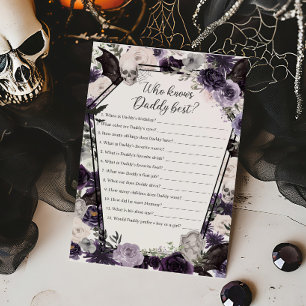 Purple Floral Gothic Who knows Daddy Best Game