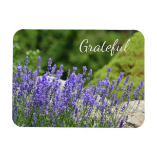 Purple Floral Gratitude Magnet