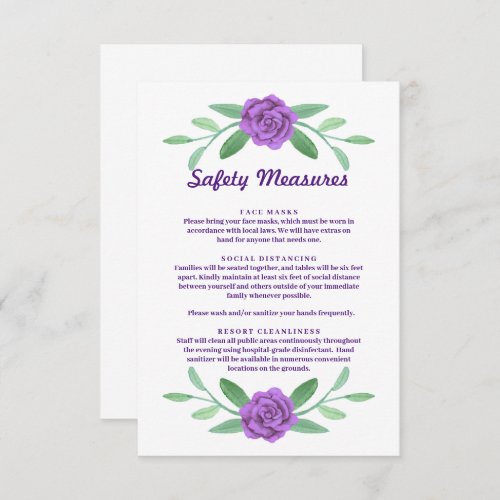 Purple Floral Greenery Foliage Safety Measures