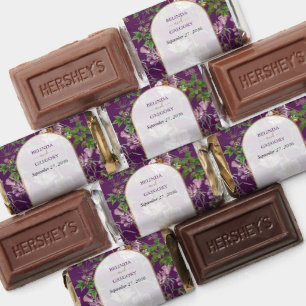 Purple Floral Greenery Gold Arch Wedding Hershey's Miniatures