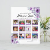 Purple Floral Guess the Age of the Bride and Groom (Standing Front)