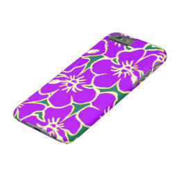 Purple Floral Hibiscus Hawaiian Flowers Phone Case