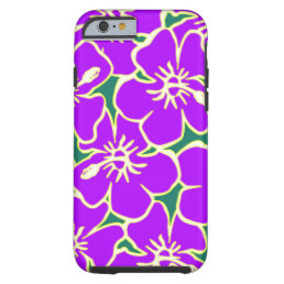 Purple Floral Hibiscus Hawaiian Flowers Phone Case