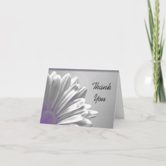 Purple Floral Highlights Bridesmaid Thank You Card