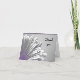 Purple Floral Highlights Thank You Card