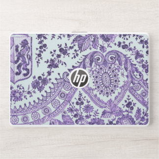 Purple Floral Lace HP Laptop Skin