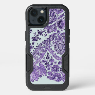 Purple Floral Lace iPhone 13 Case