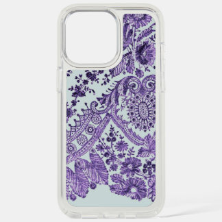 Purple Floral Lace iPhone 15 Pro Max Case