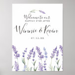 Purple Floral, Lavender Wedding Poster at Zazzle