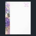 Purple Floral Letterhead<br><div class="desc">Purple Floral Letterhead</div>