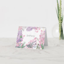 Purple Floral Lilac Personalized