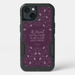 Purple Floral Love Quote Emma Book Jane Austen iPhone 13 Case