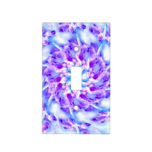 Purple Floral Mandala Light Switch Cover