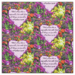 PURPLE FLORAL MATTHEW 19:26 PHOTO DESIGN FABRIC