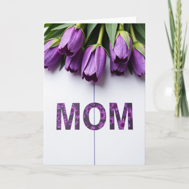 Purple Floral Mom Card (Front)