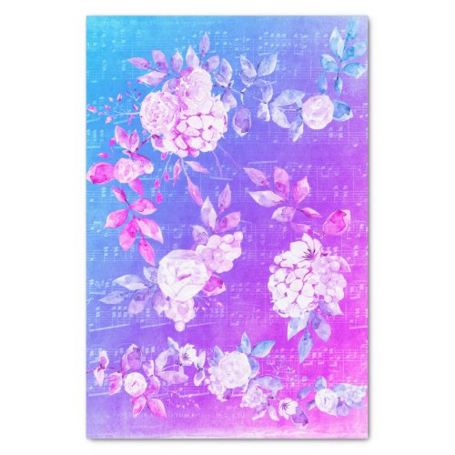purple floral music sheet