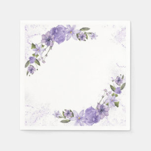 Purple Floral Napkins