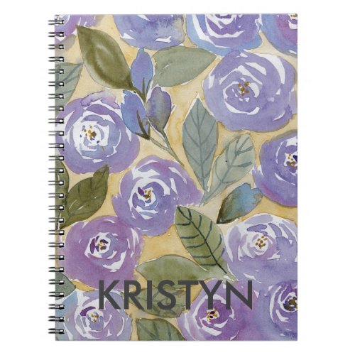 Purple Floral Notebook