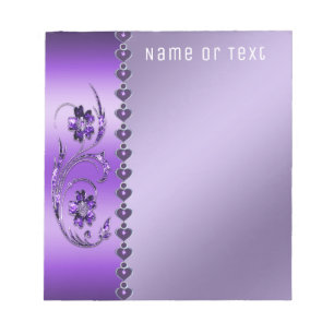 Purple Floral Notepad