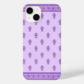 Purple Floral Pattern Case-Mate iPhone 14 Case