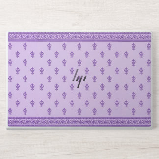 Purple Floral Pattern HP Laptop Skin