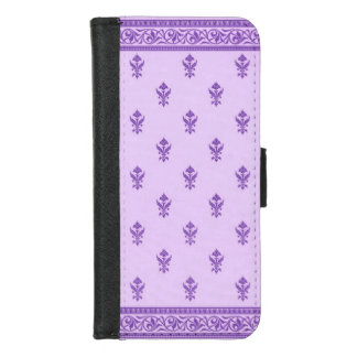 Purple Floral Pattern iPhone 8/7 Wallet Case