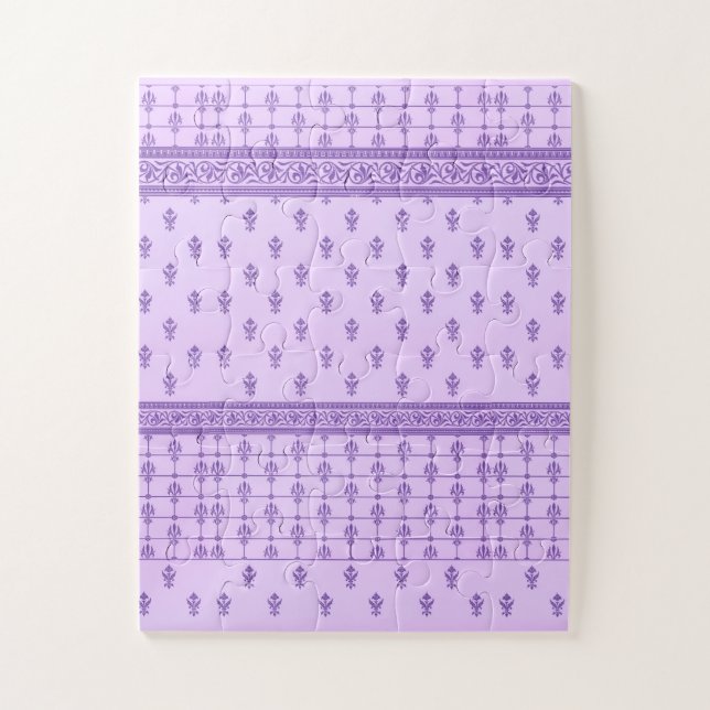 Purple Floral Pattern Jigsaw Puzzle (Vertical)