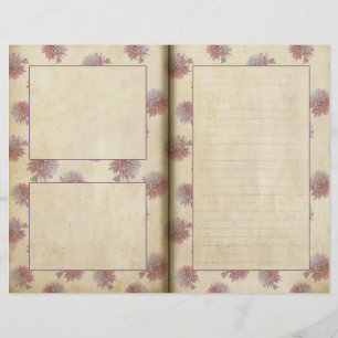 Purple Floral Pattern Journal Page