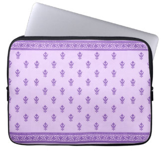 Purple Floral Pattern Laptop Sleeve