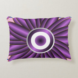 Purple Floral Pattern Modern Abstract Flower Desig Accent Pillow