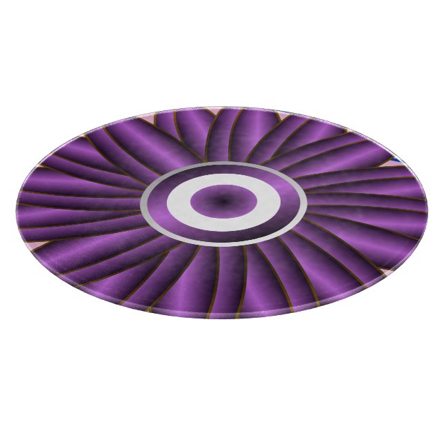 Purple Floral Pattern Modern Abstract Flower Desig Cutting Board (Corner)