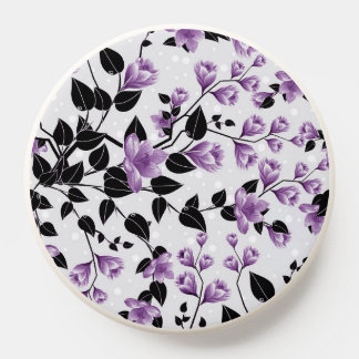 Purple Floral Pattern PopSocket