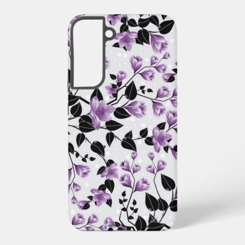 Purple Floral Pattern Samsung Galaxy S22 Case