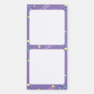 Purple Floral Patterned Everyday Magnetic Pad