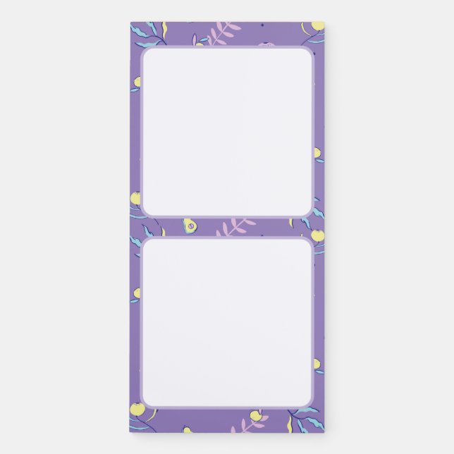 Purple Floral Patterned Everyday Magnetic Pad (Front)
