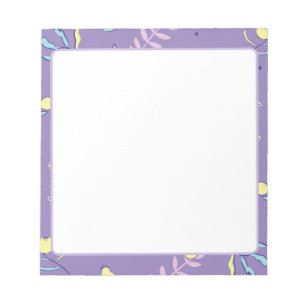 Purple Floral Patterned Everyday Notepads