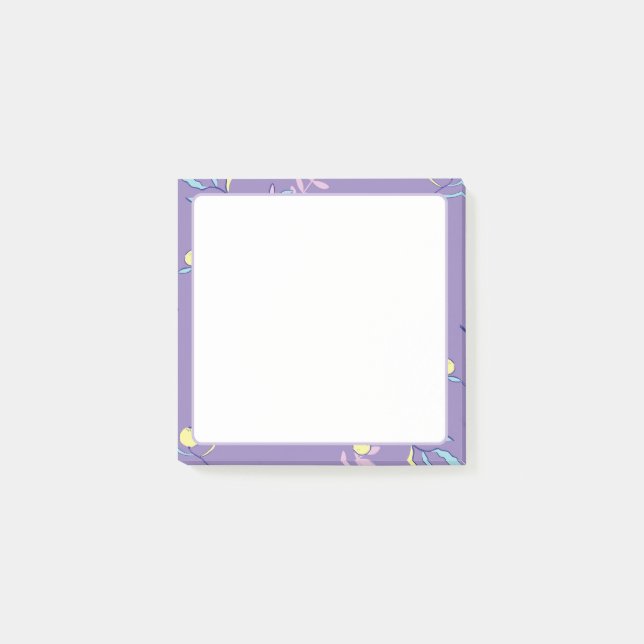 Purple Floral Patterned Everyday Notes (Front)