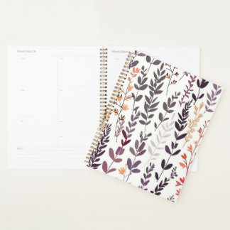 Purple Floral Patterned Planner