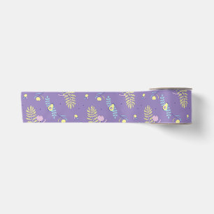 Purple Floral Patterned Ribbon