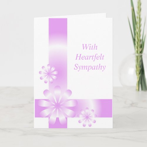 Purple Floral Personalised Sympathy Card