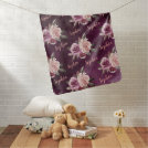 Purple Floral Personalized Name blankets Purple Floral Personalized Name blankets