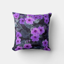 Purple Floral Pillow