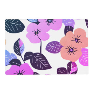 Purple Floral  Placemat