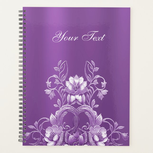 Purple Floral Planner (Front)