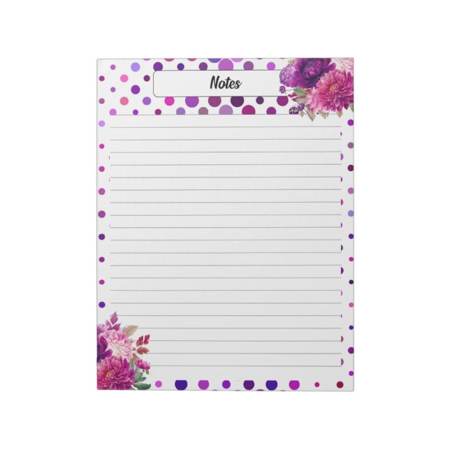 Purple Floral Polka Dots _ Nursing Notes (Rotated)