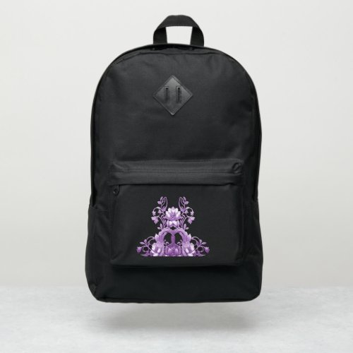 Purple Floral Port Authority Backpack